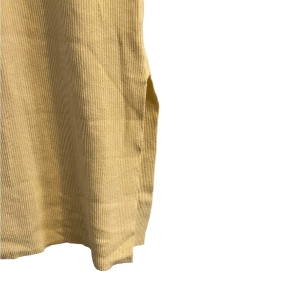 NWOT DayDreamer Ribbed Sleeveless Cream Dress with Side Split - Picture 5 of 5